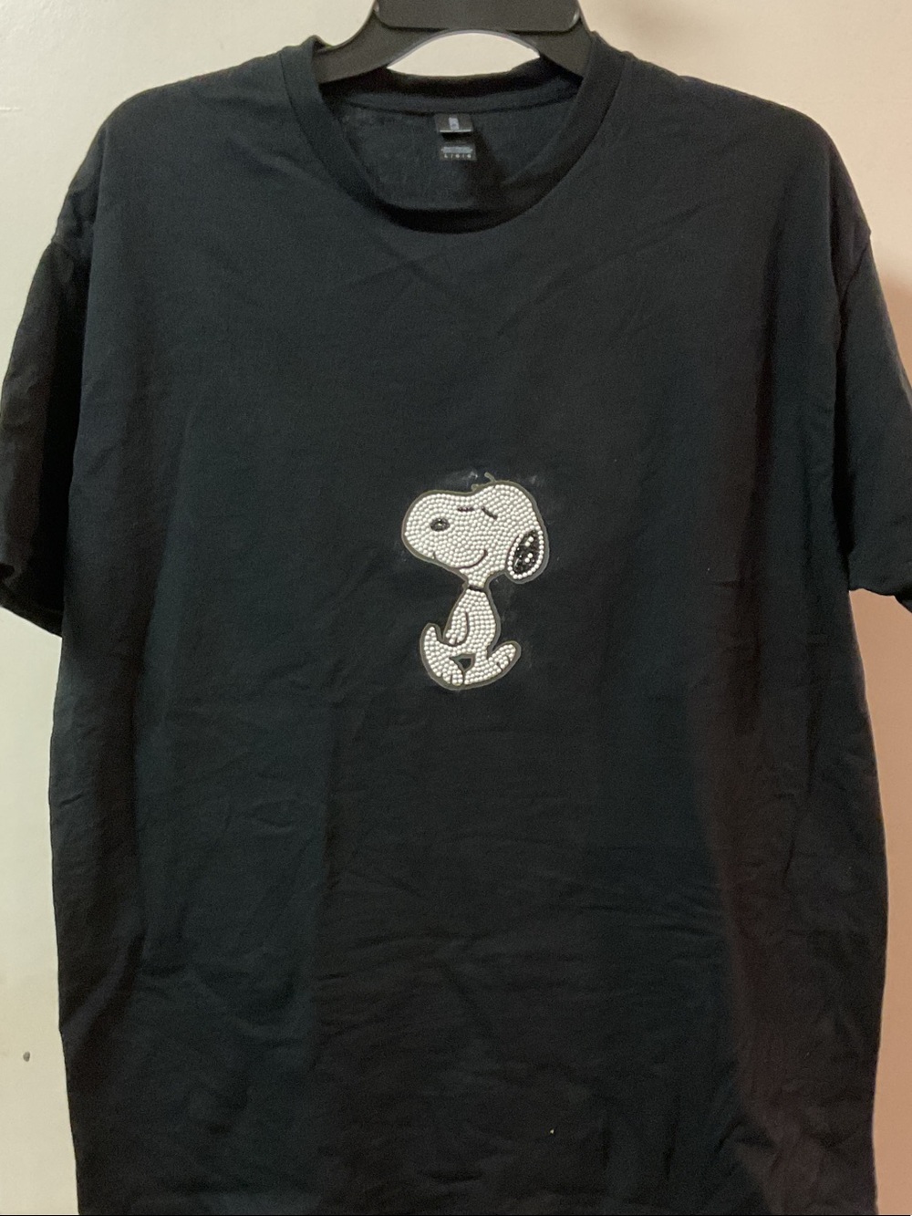 Snoopy diamond Art graphic black T-shirt Sealed